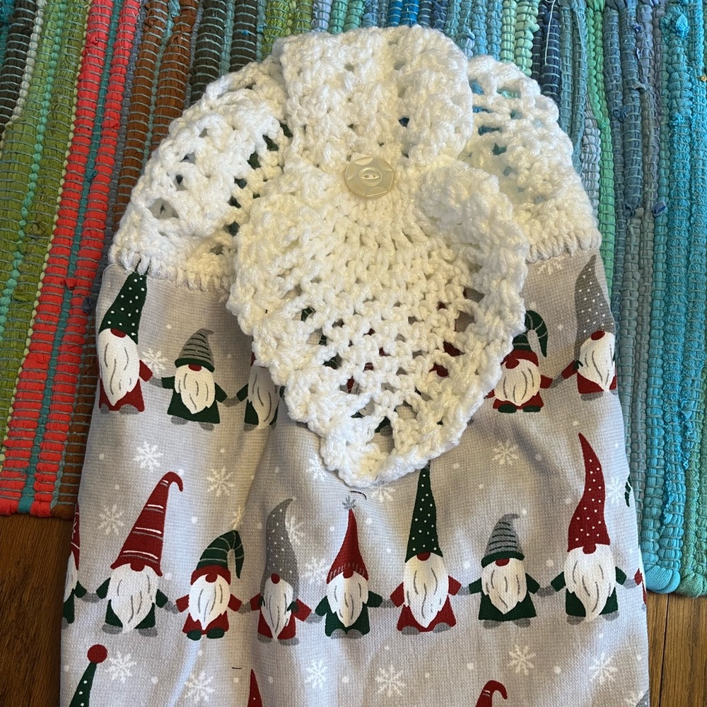 Pineapple crochet kitchen towel custom made your choice of towel theme